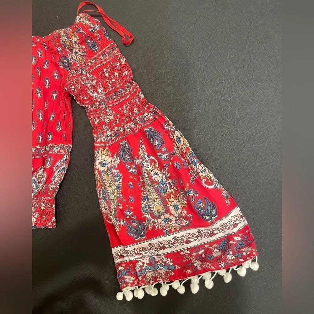 Band of Gypsies Smocked Bell Sleeve Crop Top - Picture 7 of 17